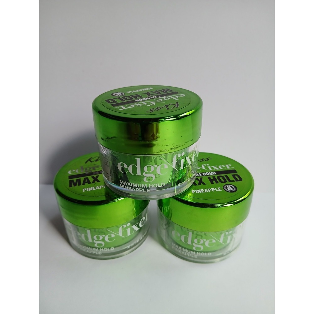 Kiss Edge Fixer 24 Hour Max Hold Pineapple Biotin B7 Infused 1.01oz 3 Pack